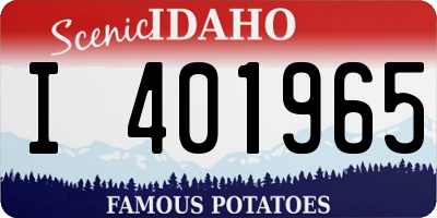 ID license plate I401965