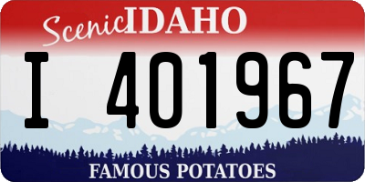 ID license plate I401967