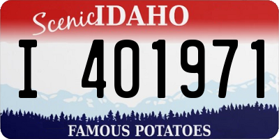 ID license plate I401971