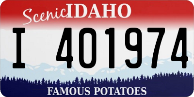 ID license plate I401974