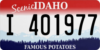 ID license plate I401977