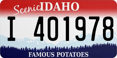 ID license plate I401978