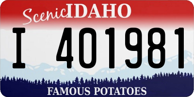 ID license plate I401981