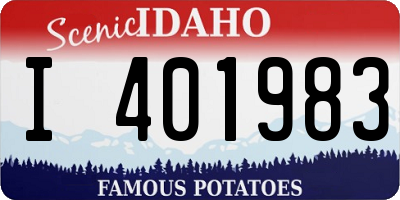 ID license plate I401983