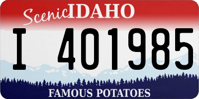 ID license plate I401985