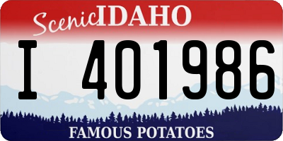 ID license plate I401986