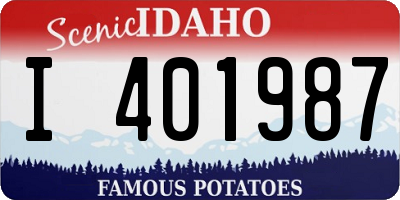 ID license plate I401987