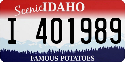 ID license plate I401989