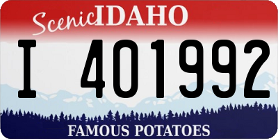 ID license plate I401992