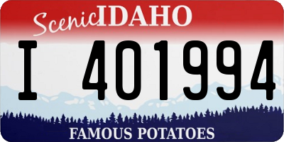 ID license plate I401994