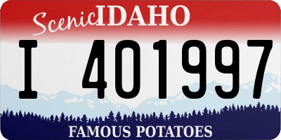ID license plate I401997