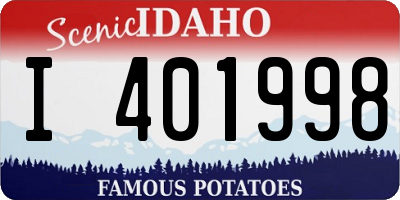 ID license plate I401998