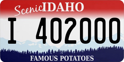 ID license plate I402000