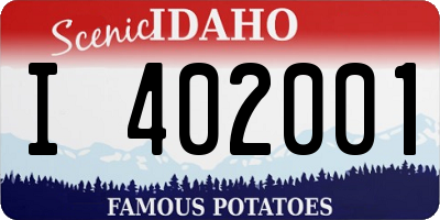 ID license plate I402001