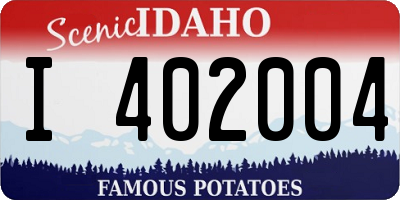 ID license plate I402004