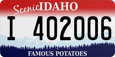 ID license plate I402006