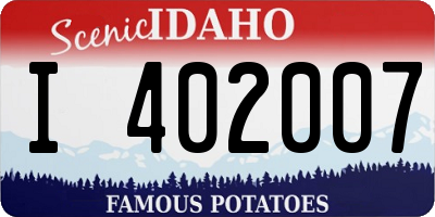 ID license plate I402007