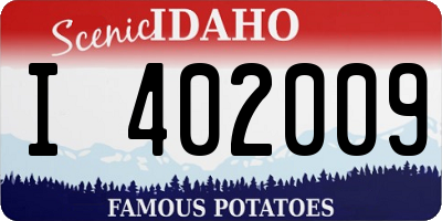 ID license plate I402009