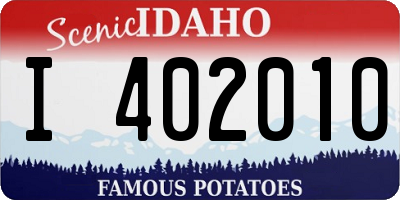 ID license plate I402010