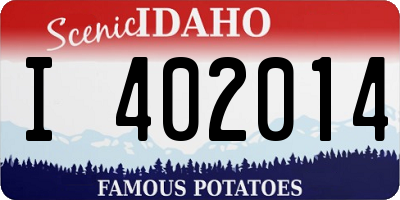 ID license plate I402014
