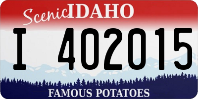 ID license plate I402015