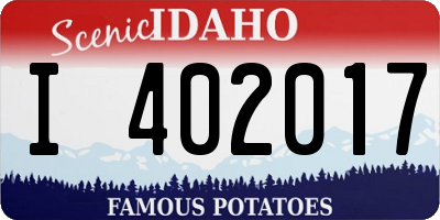 ID license plate I402017