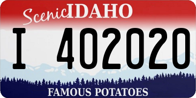 ID license plate I402020