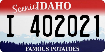 ID license plate I402021