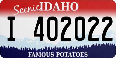 ID license plate I402022
