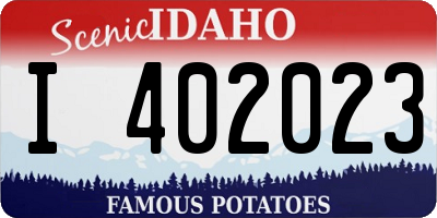ID license plate I402023