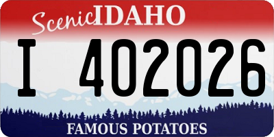 ID license plate I402026