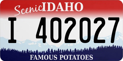 ID license plate I402027