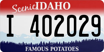 ID license plate I402029