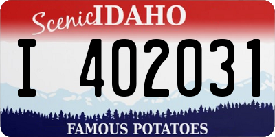 ID license plate I402031