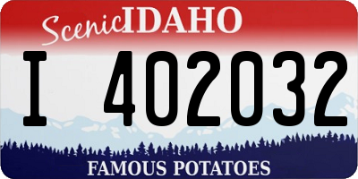 ID license plate I402032