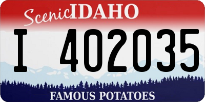 ID license plate I402035