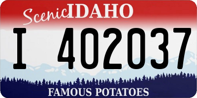 ID license plate I402037