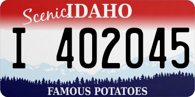 ID license plate I402045