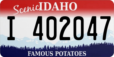 ID license plate I402047