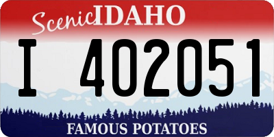 ID license plate I402051