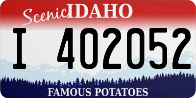 ID license plate I402052
