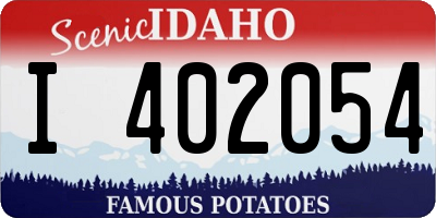 ID license plate I402054