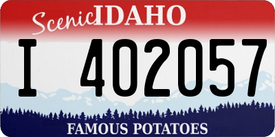 ID license plate I402057