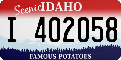 ID license plate I402058