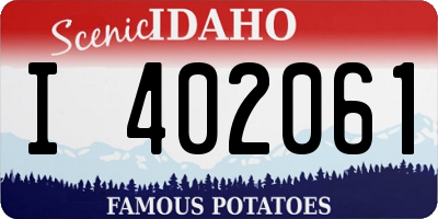 ID license plate I402061