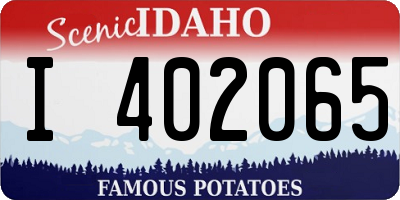 ID license plate I402065