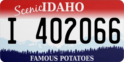 ID license plate I402066