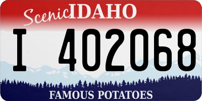 ID license plate I402068