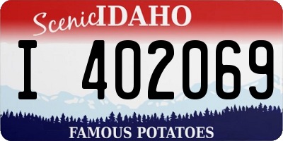ID license plate I402069