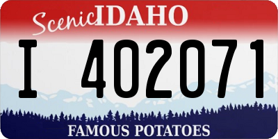 ID license plate I402071